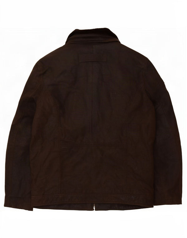 Giacca in pelle da uomo State of Art UK 44 2XL Marrone