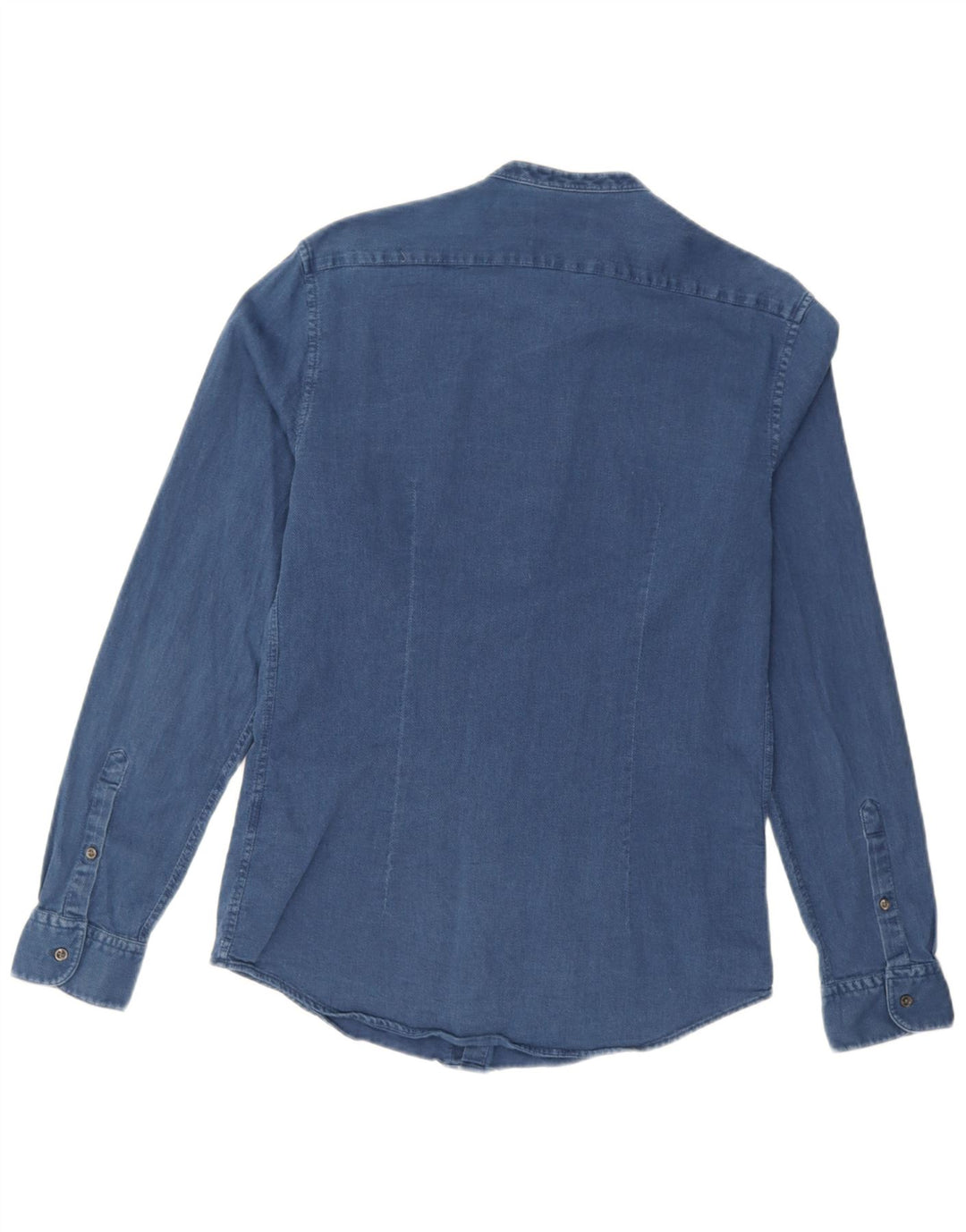 Camicia Reiss Slim Fit da uomo in cotone blu medio