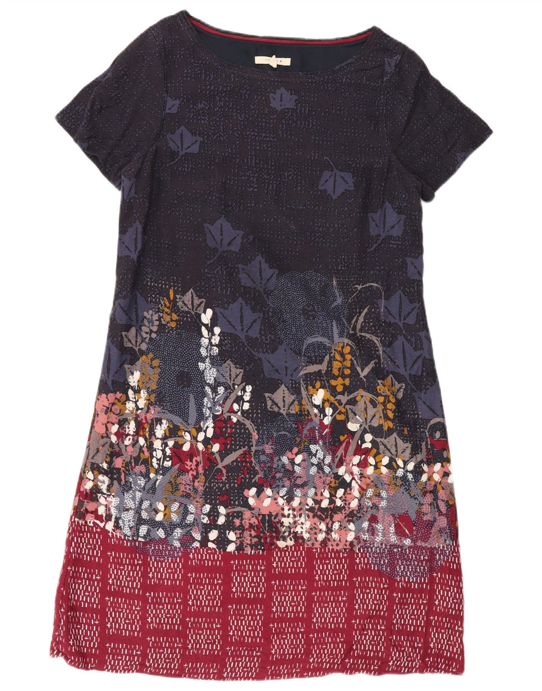 WHITE STUFF Abito a trapezio da donna UK 12 Medio blu navy floreale