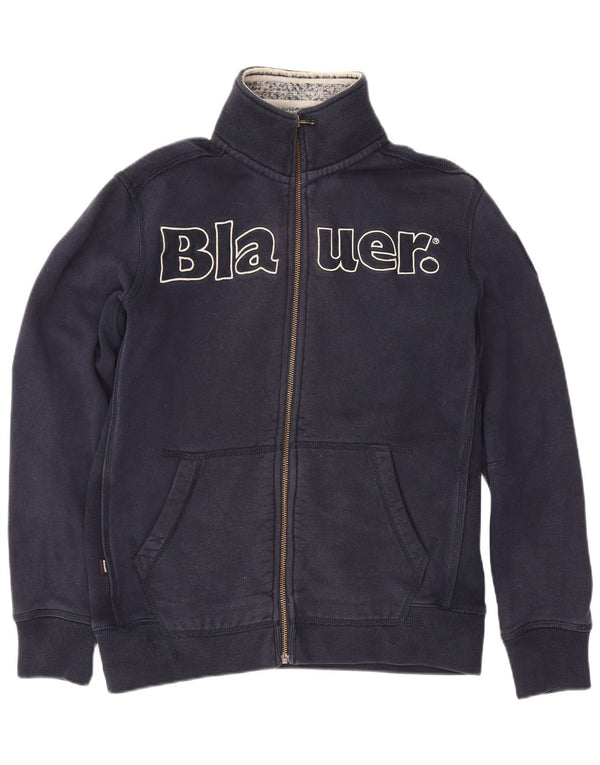 Blauer Giacca da ginnastica da donna con grafica Top Jacket UK 14 Large Blu Navy in cotone