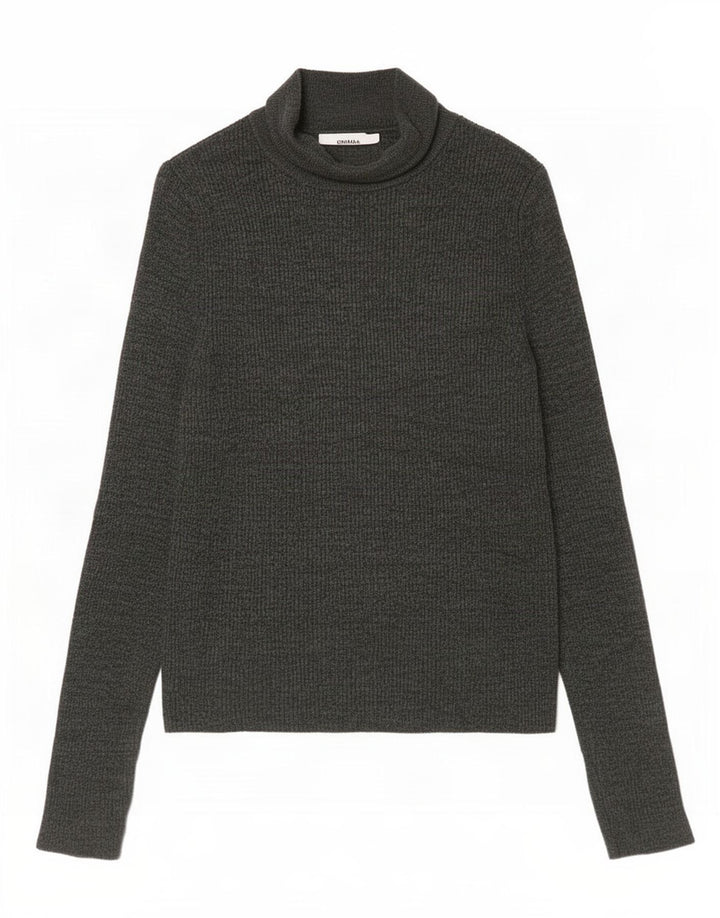 Maglione maglione a collo alto da donna Zara UK 14 grande cachi