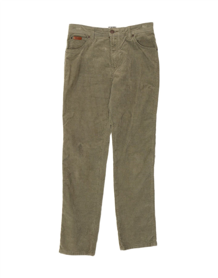 Pantaloni Wrangler da uomo Texas slim fit in velluto a coste W32 L32 cotone verde