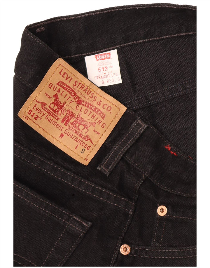 Levi's Donna 512 Jeans dritti slim a vita alta US 8 Medium W28 L26 Nero