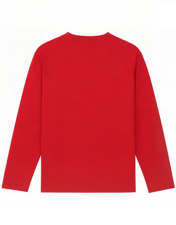Champion Top grafico da uomo manica lunga grande rosso cotone
