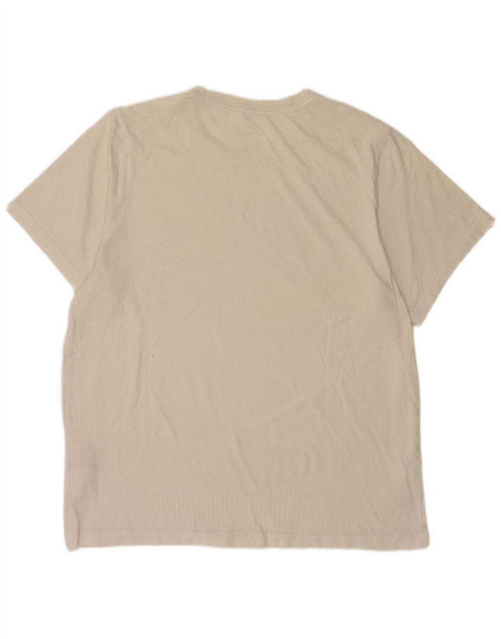 T-shirt grafica da uomo Nike Top XL in cotone bianco sporco