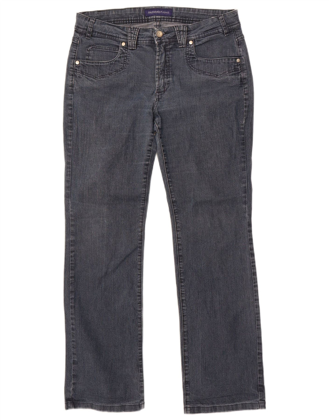 Jeans Dritti Donna Trussardi W31 L30 Cotone Blu
