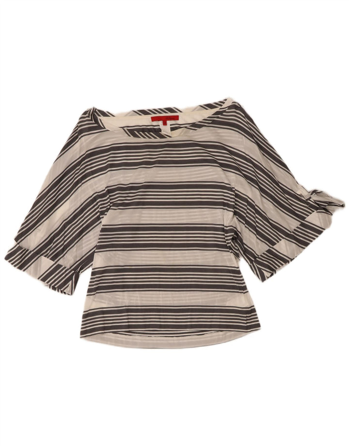 Blusa Donna Les Copains IT 44 Viscosa Rigata Media Bianca