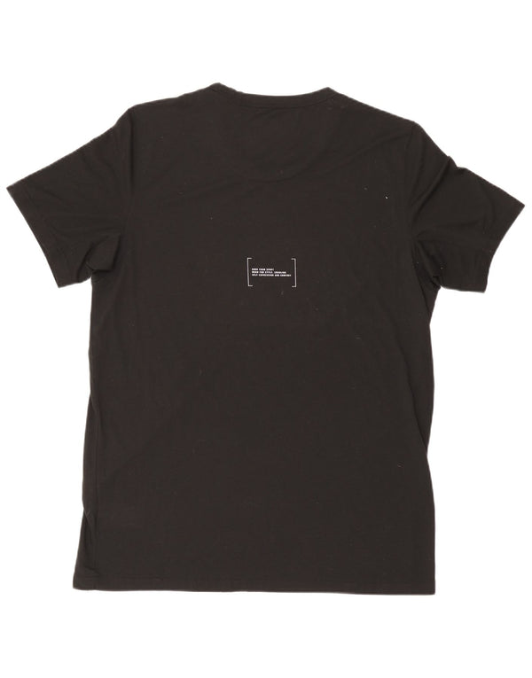T-shirt da uomo ADIDAS Top grande nera in poliestere