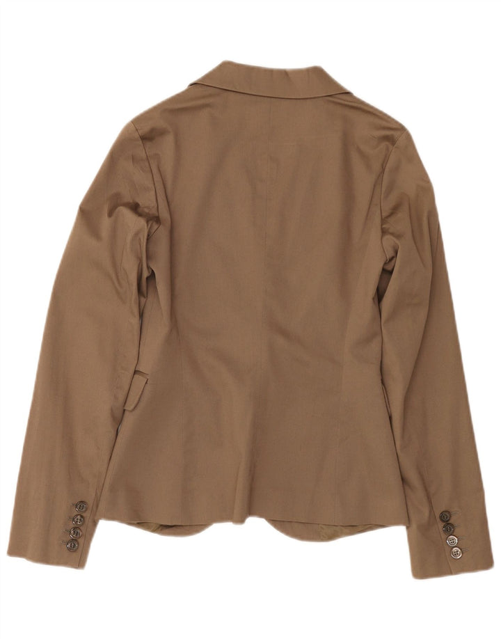 Giacca blazer a 2 bottoni da donna SISLEY IT 38 XS in cotone marrone