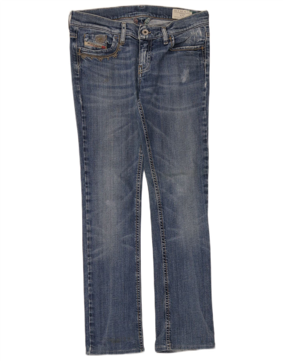 Jeans slim da donna Diesel Liv W29 L30 cotone blu