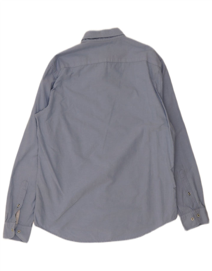 Camicia da uomo Tommy Hilfiger grande in cotone blu