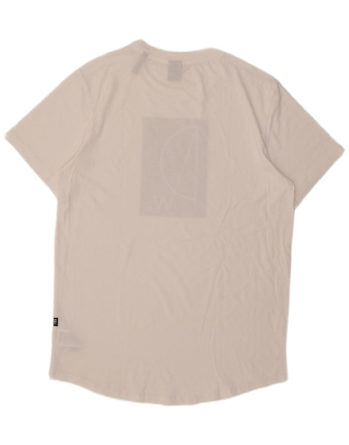 T-shirt grafica da uomo G-Star Top grande in cotone bianco