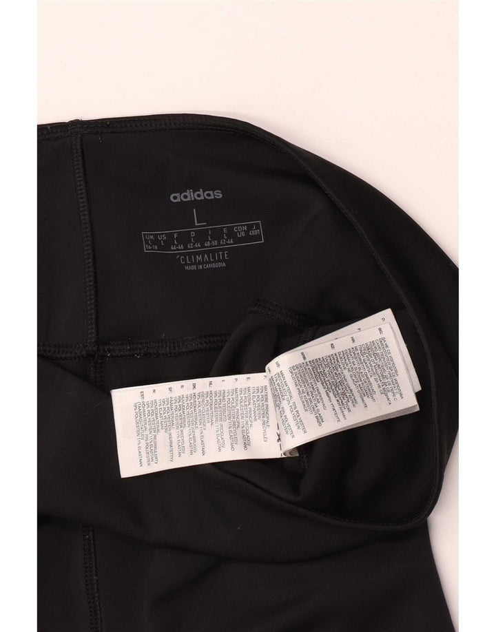 Leggings Adidas Climalite Capri da donna UK 16/18 Large Nero Poliestere
