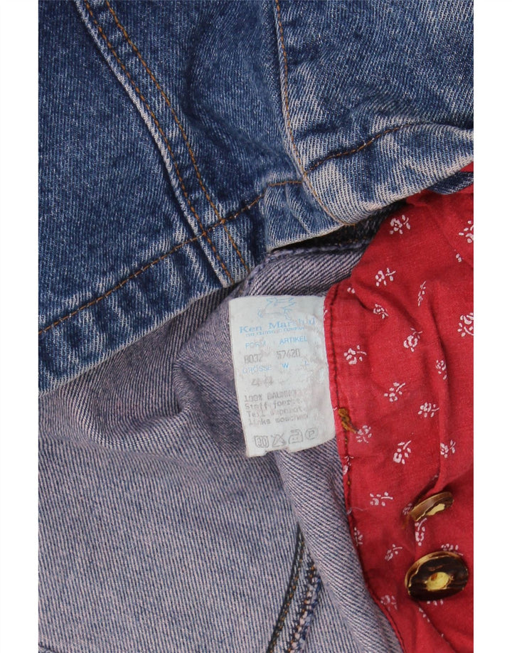 KEN MARSHAL Womens Denim Jacket IT 44 Medium Blue Cotton