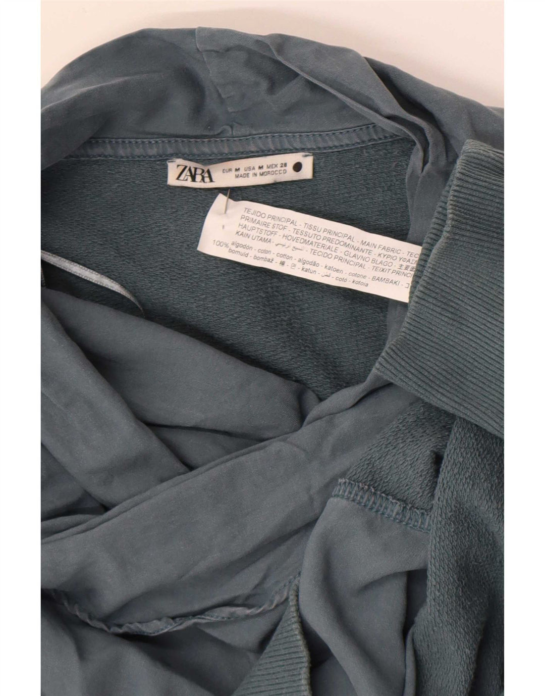Felpa oversize da donna Zara UK 14 Cotone grigio medio