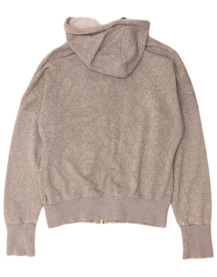 Felpa con cappuccio e zip da donna Nike UK 10/12 Cotone grigio medio