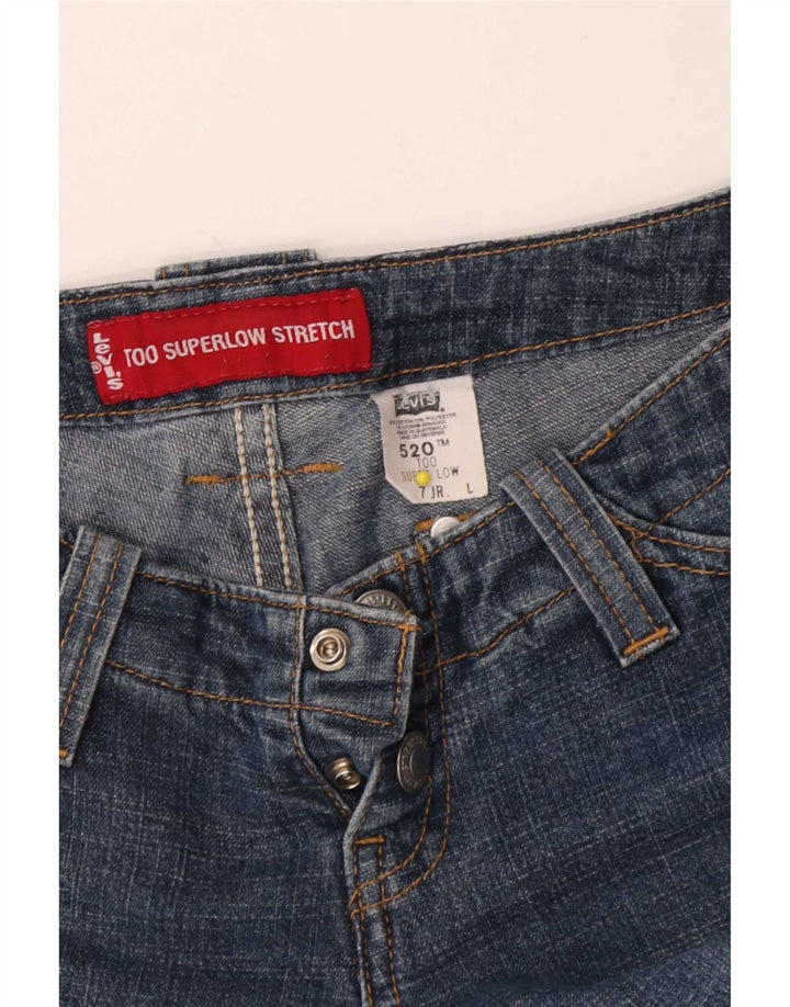 Levi's Donna 520 Jeans svasati super bassi US 7 Medio W28 L32 Cotone blu
