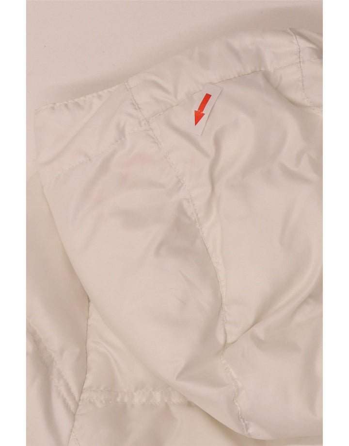 Cappotto imbottito oversize con cappuccio da donna Adidas UK 6 XS poliestere bianco