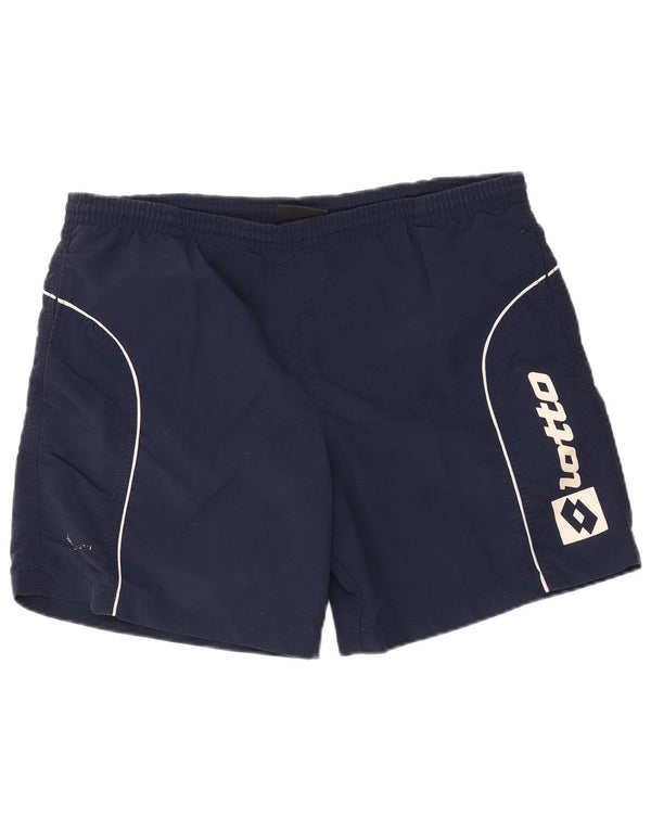 Pantaloncini da bagno grafici da uomo Lotto grandi blu navy