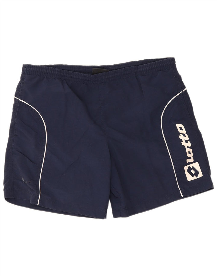 Pantaloncini da bagno grafici da uomo Lotto grandi blu navy