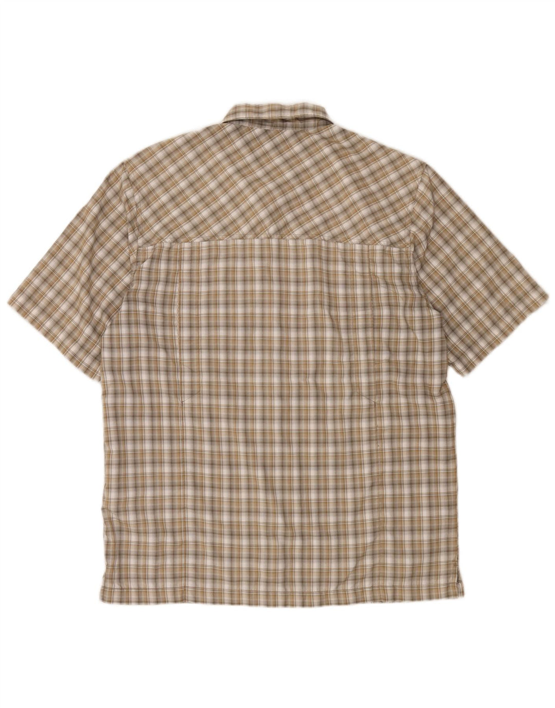 Camicia a maniche corte da uomo MC Kinley Poliestere a quadri kaki medio