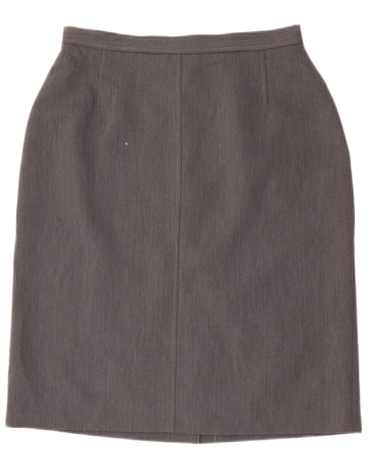 Gonna dritta da donna St. Bernard UK 14 media W28 poliestere grigio