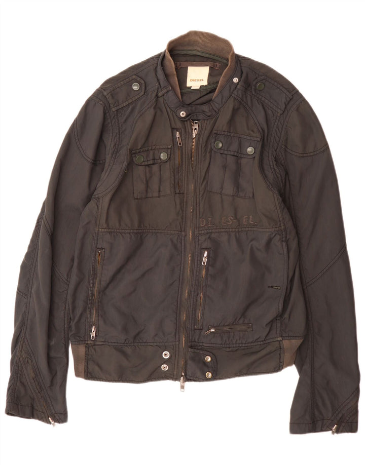 Giacca bomber militare da uomo Diesel UK 44 2XL nylon nero
