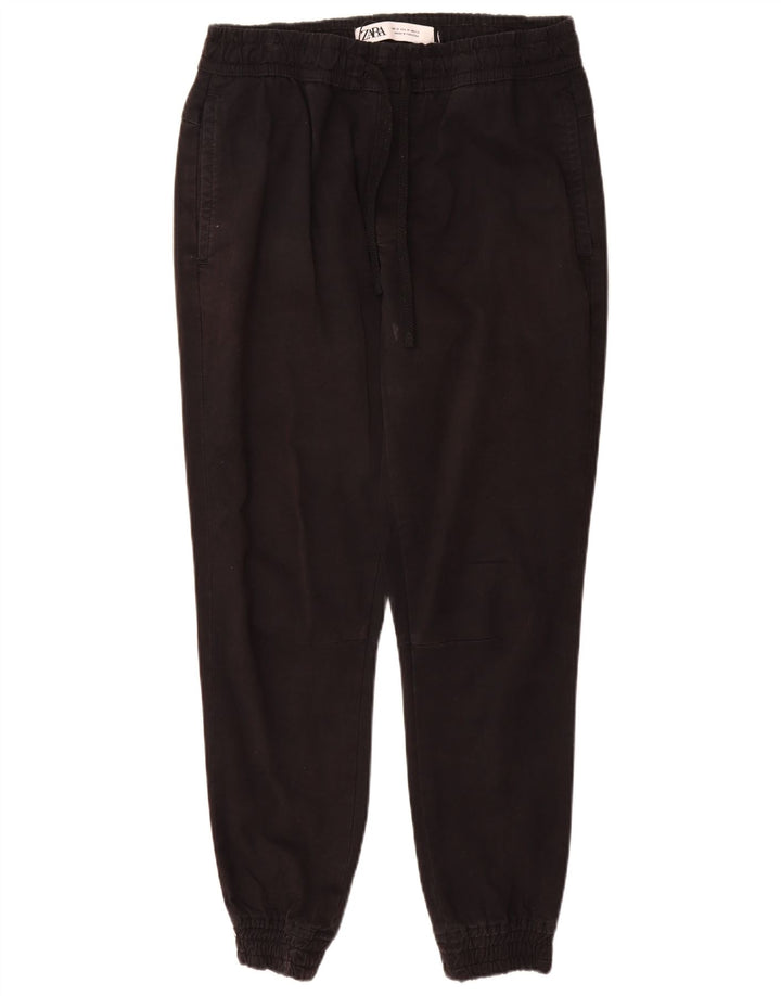 Pantaloni chino da uomo Zara Joggers medi W31 L30 cotone nero