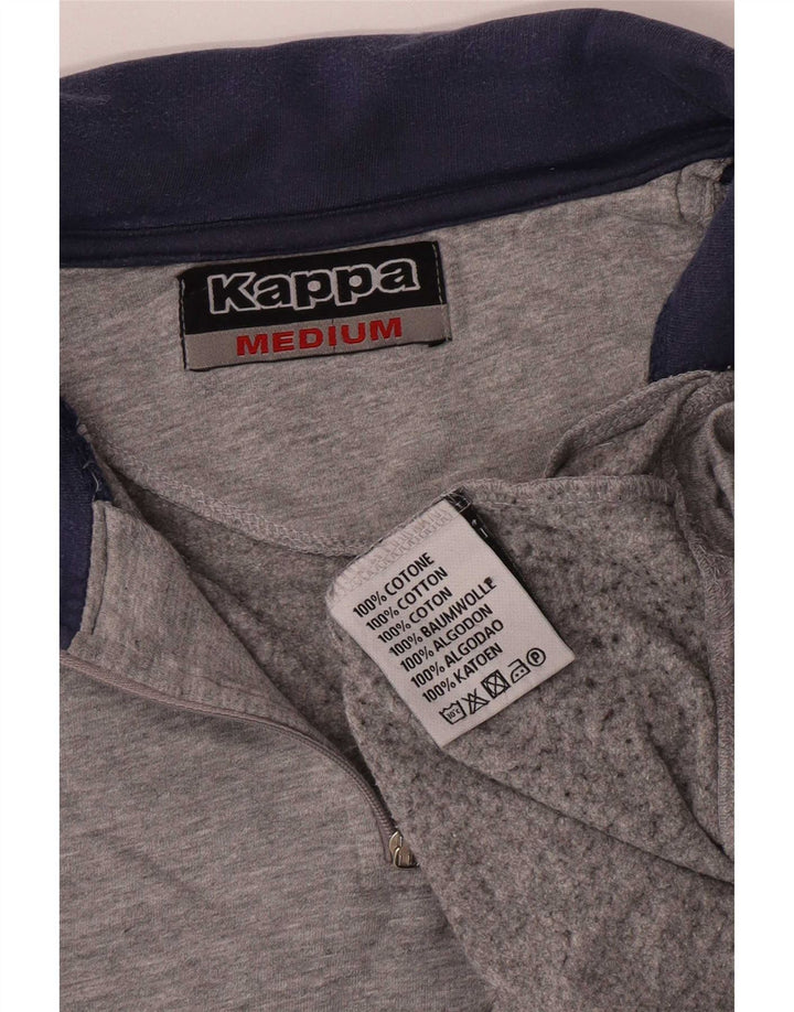 Felpa con grafica Kappa da donna, maglione UK 14, colore grigio medio