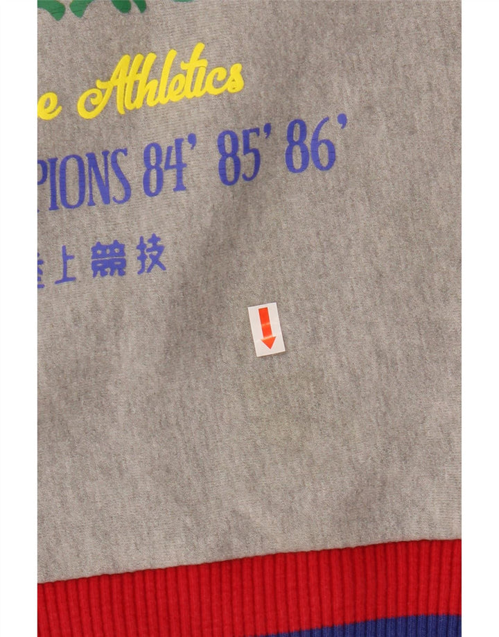 Felpa con grafica da donna SUPERDRY UK 8 Small Grey Colourblock