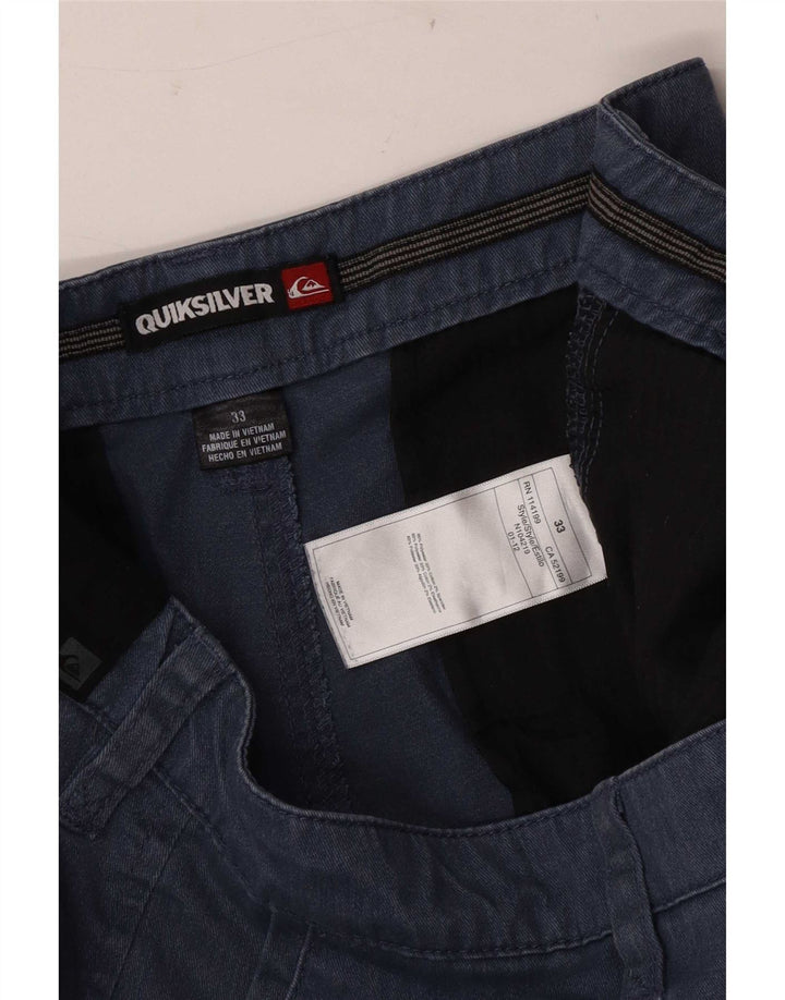 Pantaloncini chino da uomo Quiksilver W33 in cotone blu medio