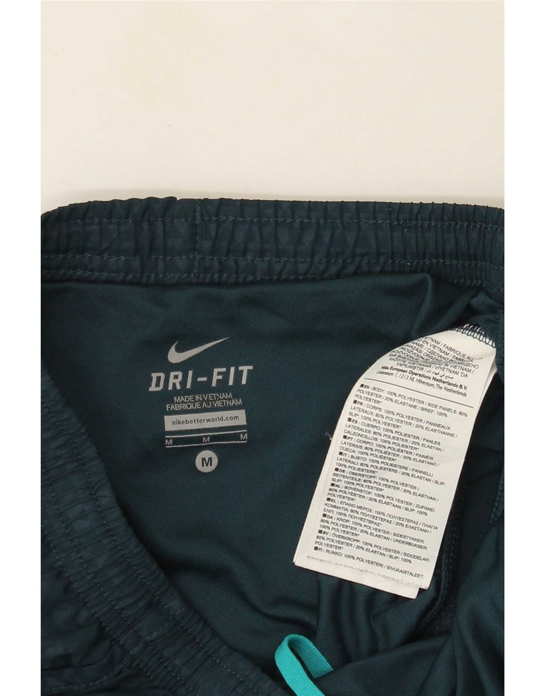 Pantaloncini sportivi Nike da donna UK 14 poliestere maculato verde medio