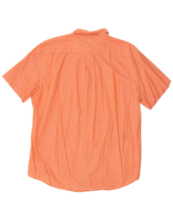 Camicia da uomo a maniche corte classica Tommy Hilfiger Large Orange Spotted