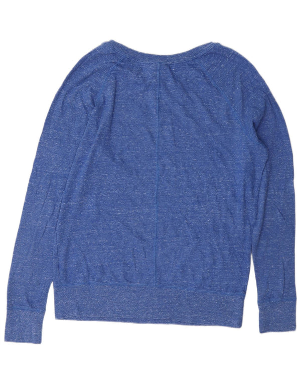 Felpa da donna Nike Jumper UK 14 cotone screziato blu medio