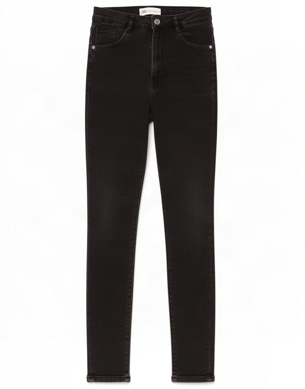 Jeans skinny da donna Zara EU 36 XS W26 L27 cotone nero