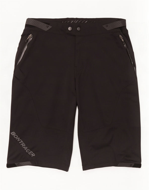 Pantaloncini cargo da escursionismo con grafica da uomo W32 poliestere nero medio
