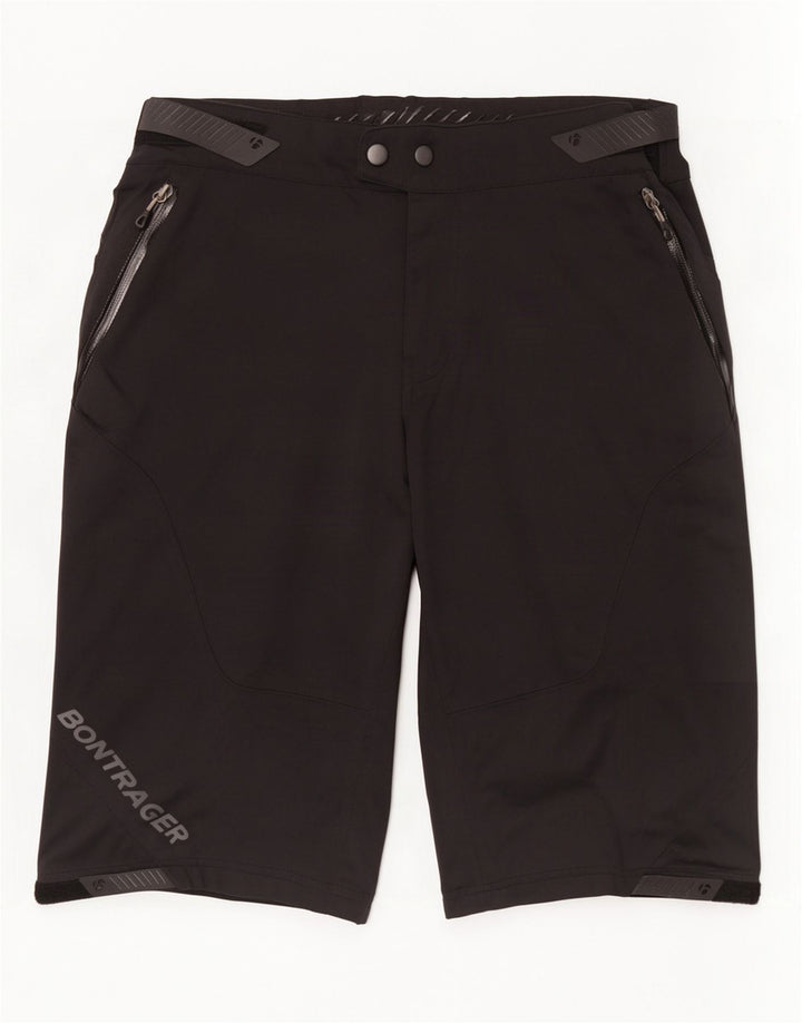 Pantaloncini cargo da escursionismo con grafica da uomo W32 poliestere nero medio