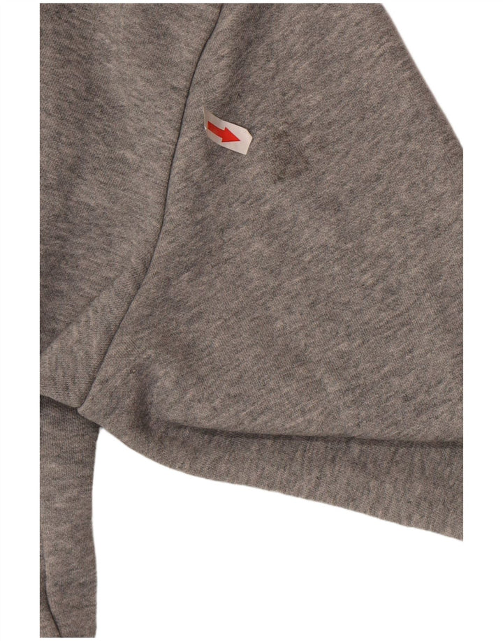 Felpa con cappuccio grafica da uomo Puma piccola in cotone grigio