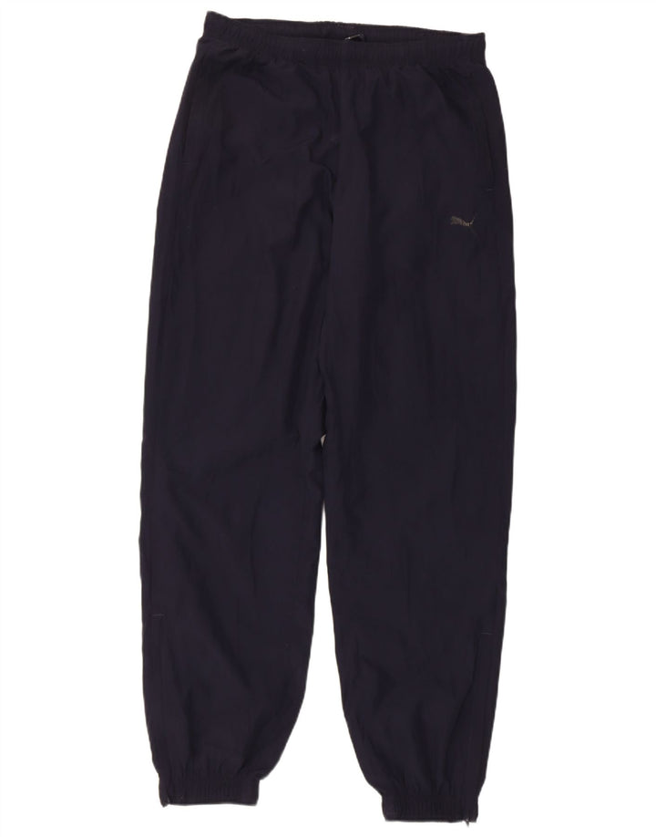 PUMA Mens Tracksuit Trousers Joggers Medium Navy Blue Polyester
