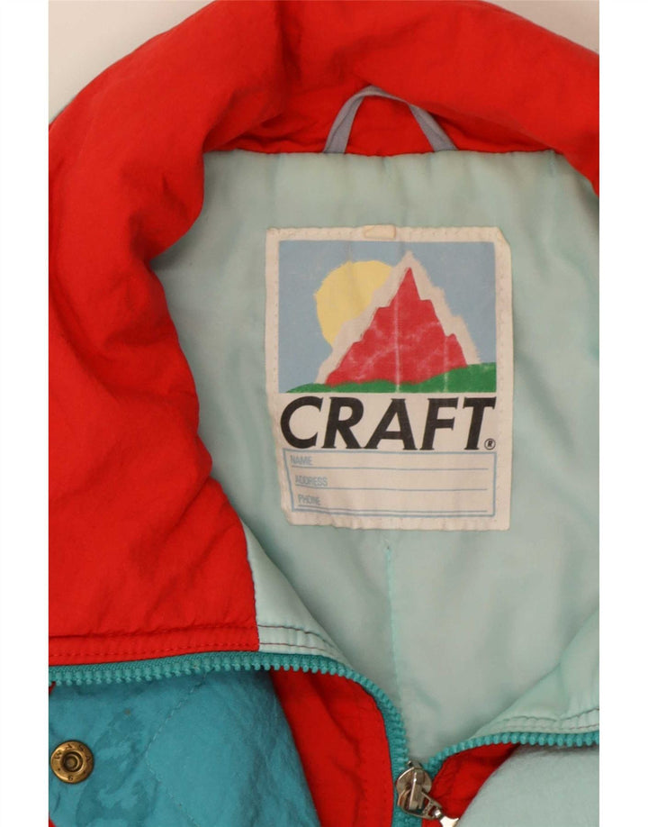 Giacca da sci vintage da donna UK 20 2XL color block rosso