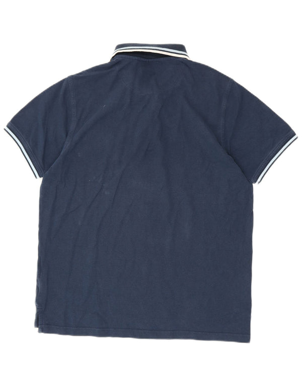 Polo da uomo dalla vestibilità regolare Pierre Cardin, grande, in cotone a righe blu navy