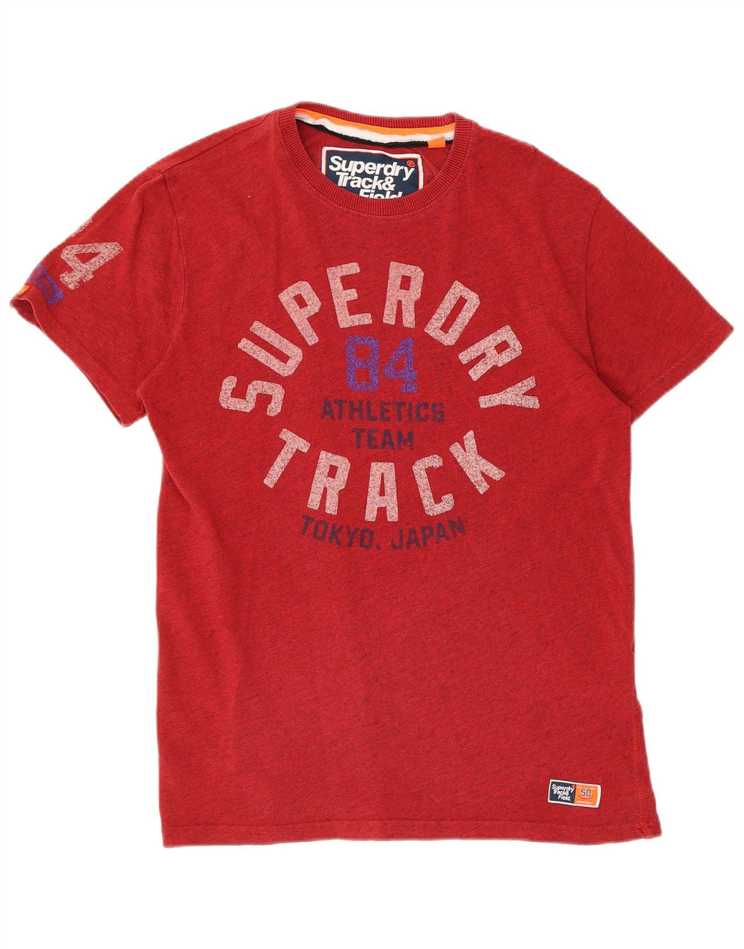 T-shirt grafica da uomo Superdry Top in cotone rosso medio