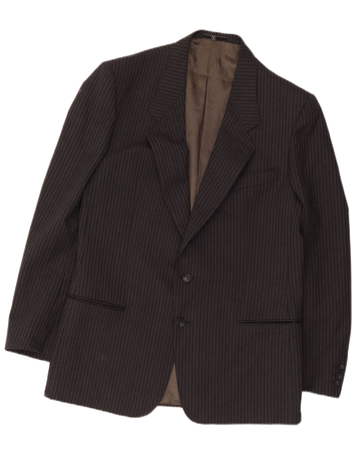 Giacca blazer a 2 bottoni lunga da uomo Valentino IT 52 XL gessato grigio