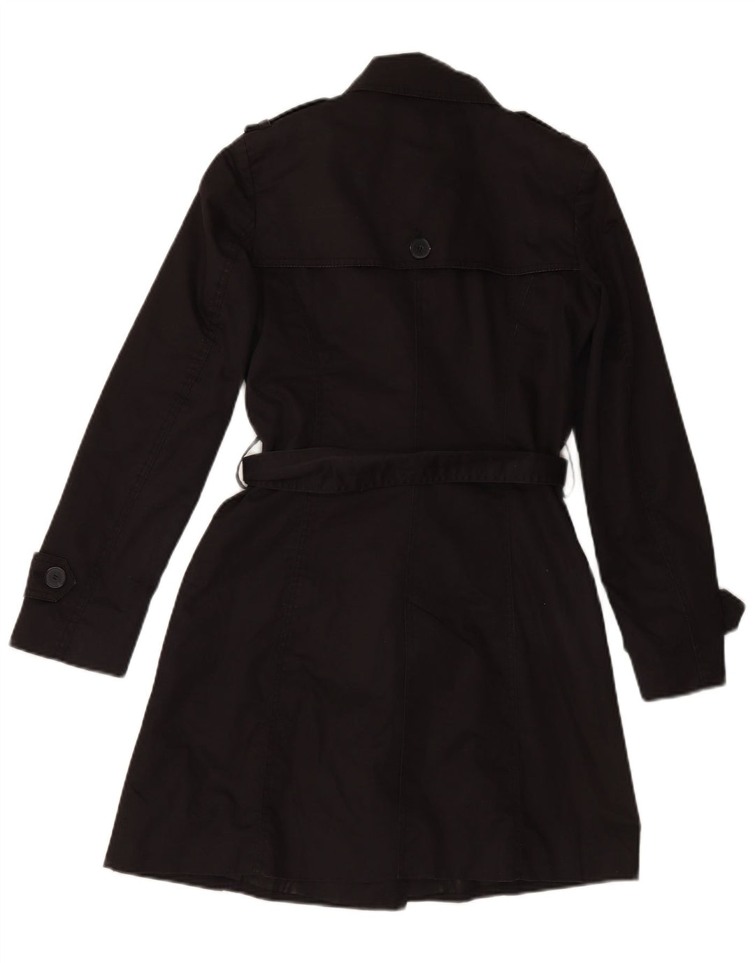 Trench da Donna ZARA UK 6 XS Nero Cotone