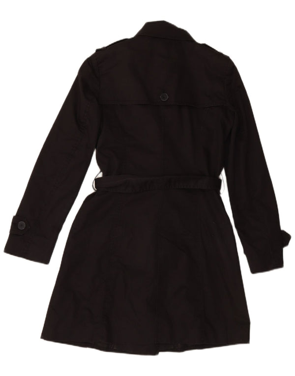 Trench da Donna ZARA UK 6 XS Nero Cotone