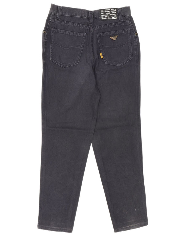 GIORGIO ARMANI Jeans affusolati da donna IT 40 Small W27 L25 Cotone nero