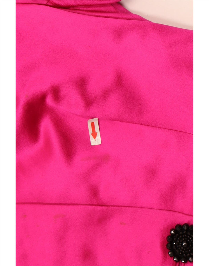 Giacca blazer vintage da donna a 1 bottone UK 10 piccola rosa