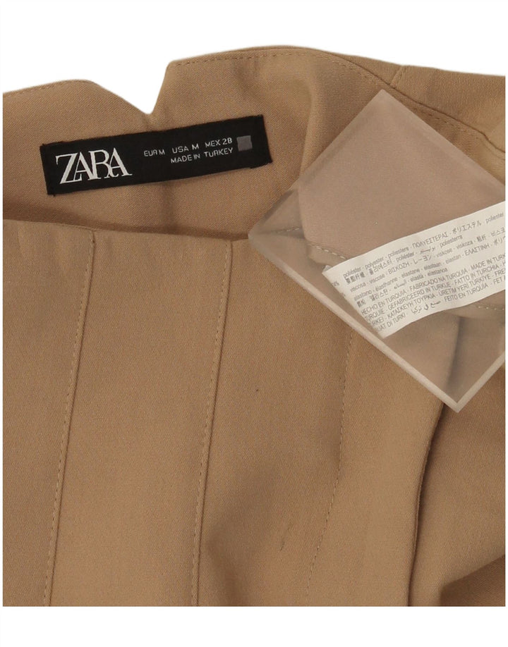 Pantaloni chino affusolati da donna Zara medi W28 L26 poliestere beige