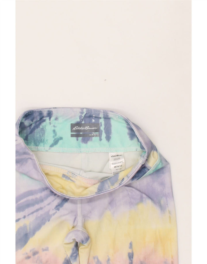 EDDIE BAUER Girls Leggings 10-11 Years Medium Multicoloured Tie Dye Vintage Eddie Bauer and Second-Hand Eddie Bauer from Messina Hembry 