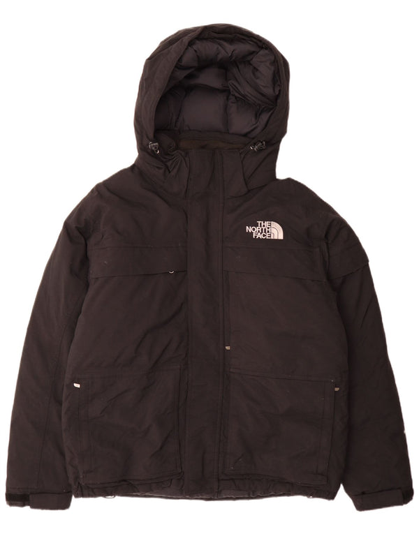 The North Face Mens Hooded Padded Jacket UK 38 Medium Black Nylon